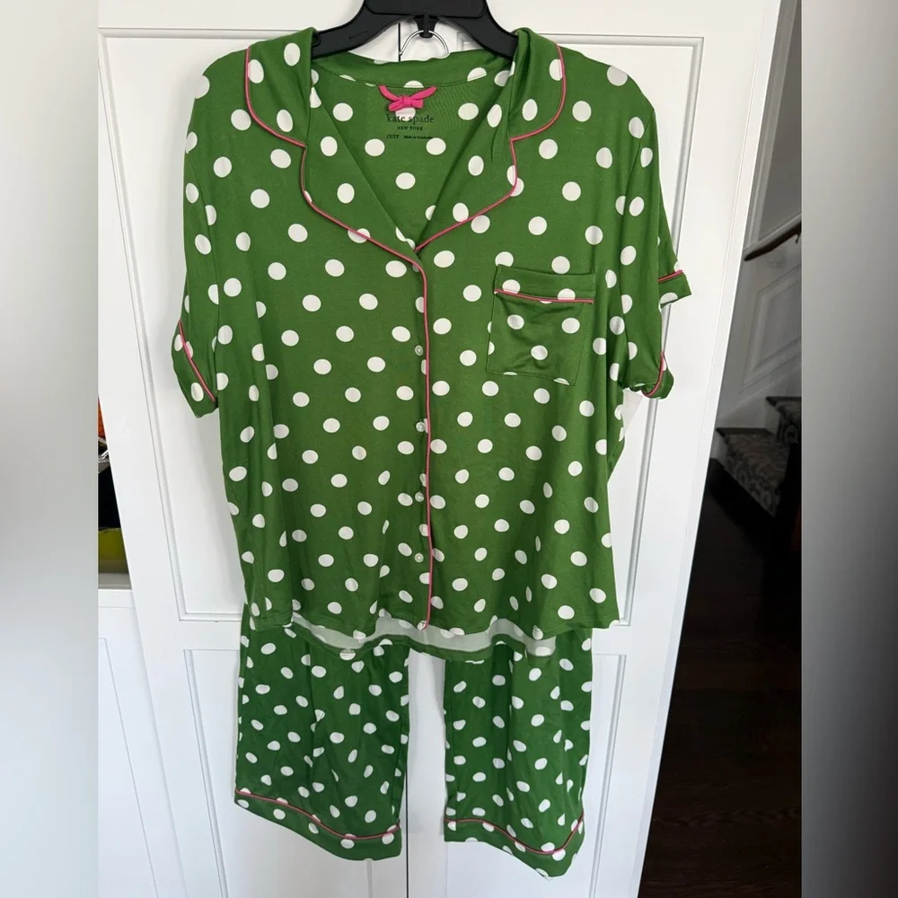 Kate Spade NEW NY Print crop PJ Set Size 1X